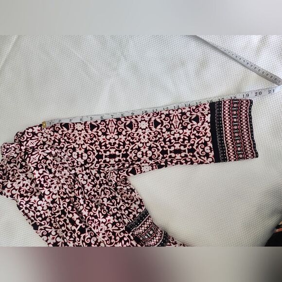 Liz Claiborne Pink Black Sheath Dress 3/4 Sleeve - Picture 12 of 12